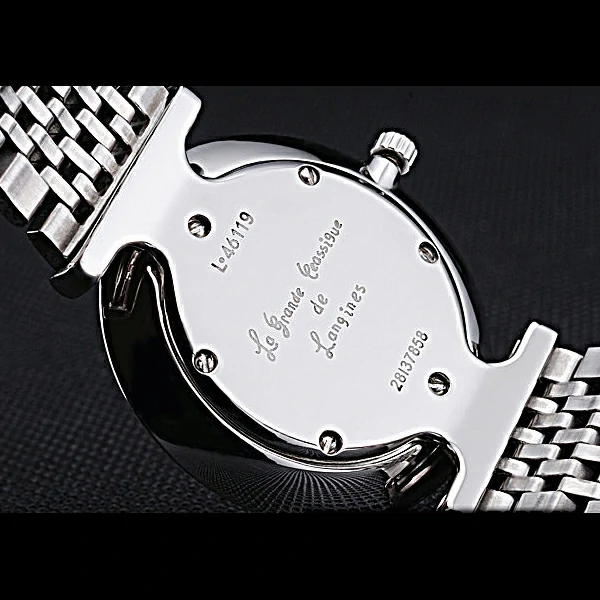 Longines La Grande Classique Stainless Steel Black Dial Diamond Bezel Homme new60008