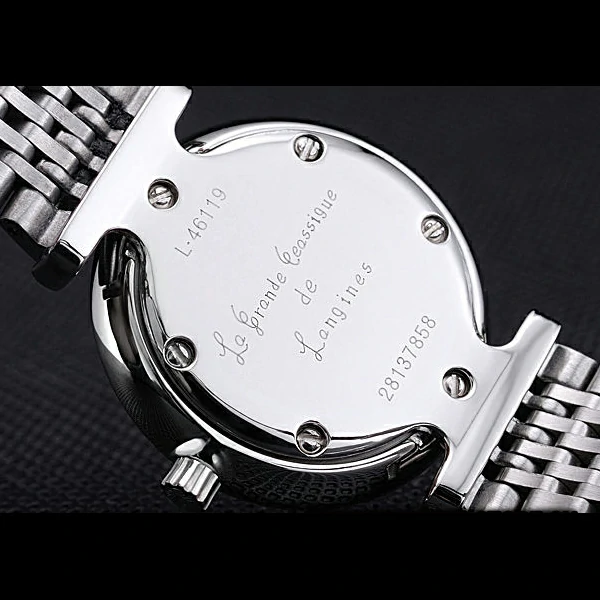 Longines La Grande Classique Stainless Steel White Dial Diamond Bezel Femme new60011