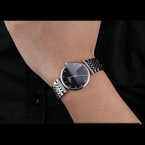 Longines La Grande Classique Stainless Steel Black Dial Diamond Markers Homme new60012