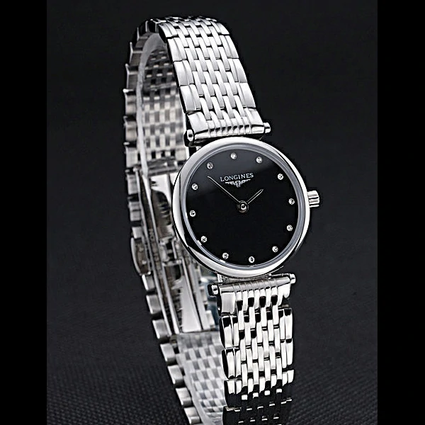 Longines La Grande Classique Stainless Steel Black Dial Diamond Markers Femme new60013