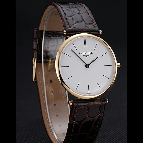 Longines La Grande Classique White Dial Brown Leather Strap Homme new60020