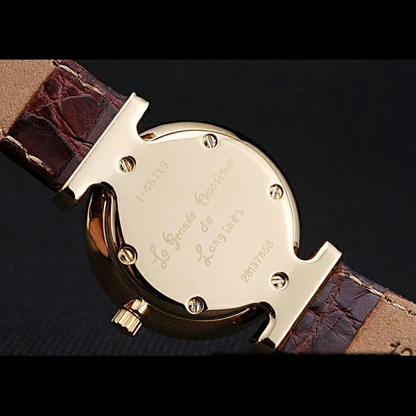 Longines La Grande Classique White Dial Brown Leather Strap Femme new60021