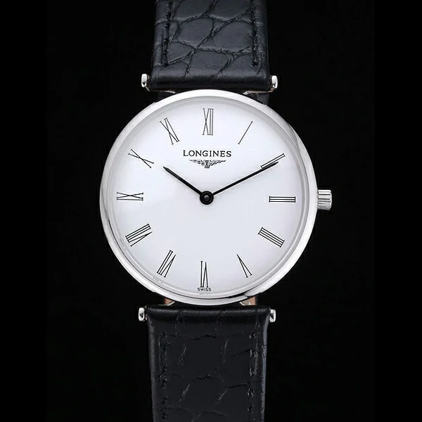 Longines La Grande Classique White Dial Black Leather Band Homme new60028