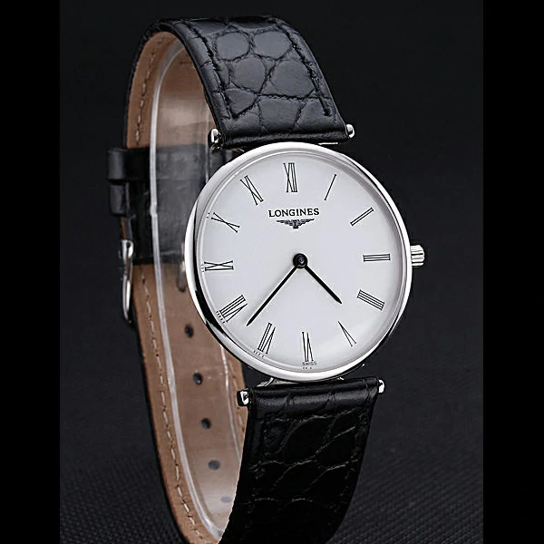 Longines La Grande Classique White Dial Black Leather Band Homme new60028