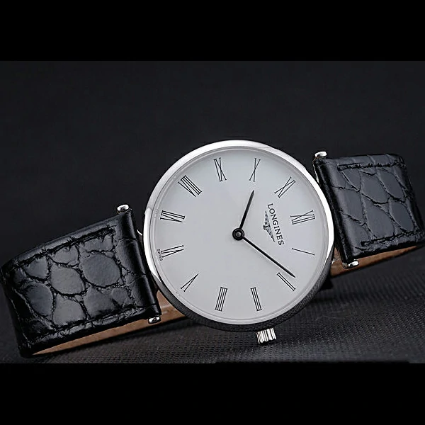 Longines La Grande Classique White Dial Black Leather Band Homme new60028