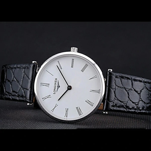 Longines La Grande Classique White Dial Black Leather Band Homme new60028