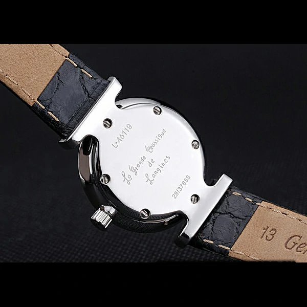 Longines La Grande Classique White Dial Black Leather Band Femme new60029