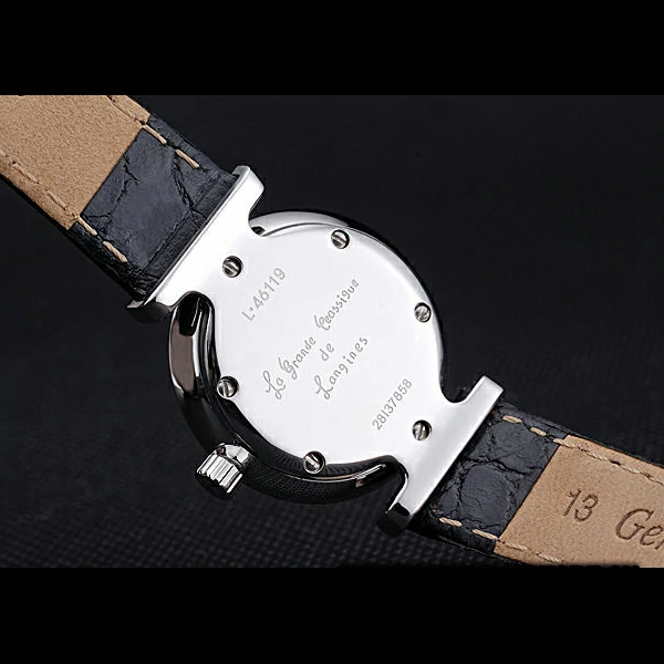 Longines La Grande Classique Black Dial Black Leather Band Femme new60033