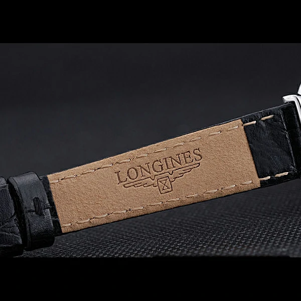 Longines La Grande Classique Black Dial Black Leather Band Femme new60033