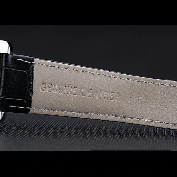 Cartier Tank MC Stainless Steel Case Black Dial Black Leather Strap new60072