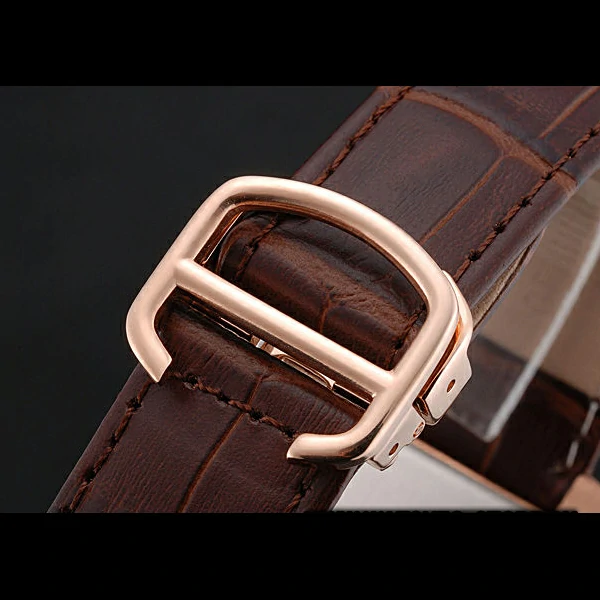 Cartier Tank MC Gold Case Brown Dial Brown Leather Strap new60073