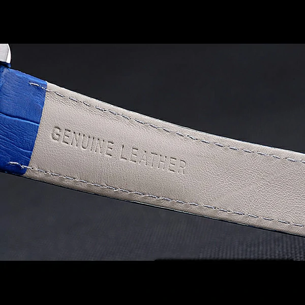 Cartier Tank MC Stainless Steel Case Blue Dial Blue Leather Strap new60076