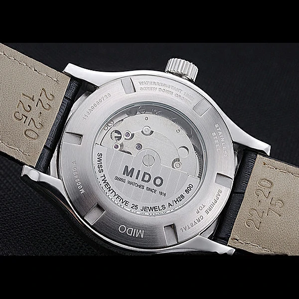 Mido Multifort Grey Dial Black Leather Strap new60077