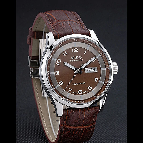 Mido Multifort Brown Dial Brown Leather Strap new60078
