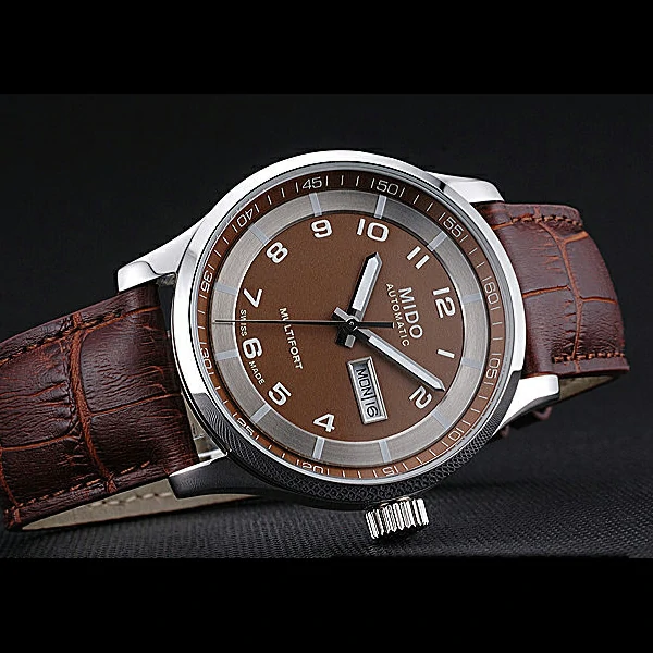 Mido Multifort Brown Dial Brown Leather Strap new60078