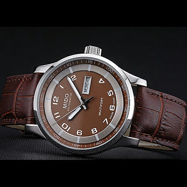 Mido Multifort Brown Dial Brown Leather Strap new60078