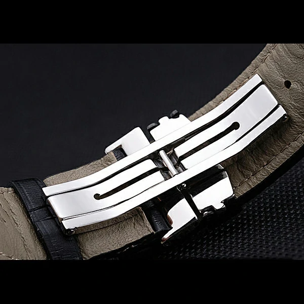Mido Multifort Cronograph All Black & Orange Dial Black Leather Strap new60079