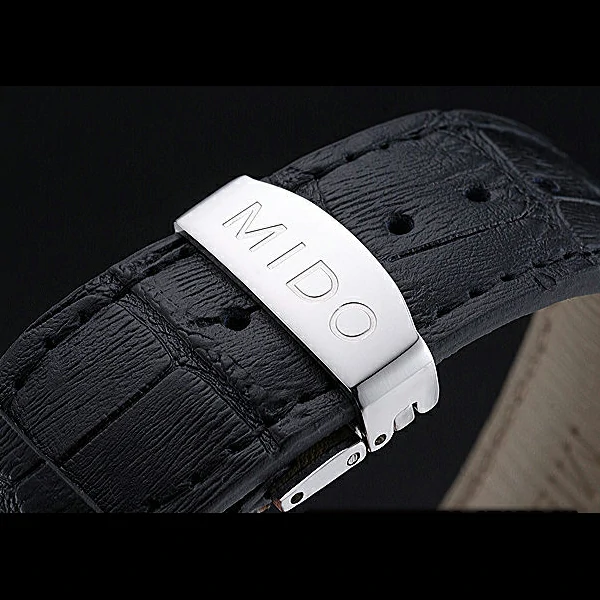 Mido Multifort Cronograph 2 Tone Dial Black Leather Strap new60082