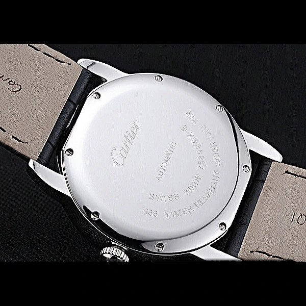 Cartier Moonphase Stainless Steel Diamond Case White Dial new60084