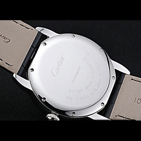 Cartier Ronde Louis Stainless Steel Case White Dial Roman and Diamond Numerals new60087