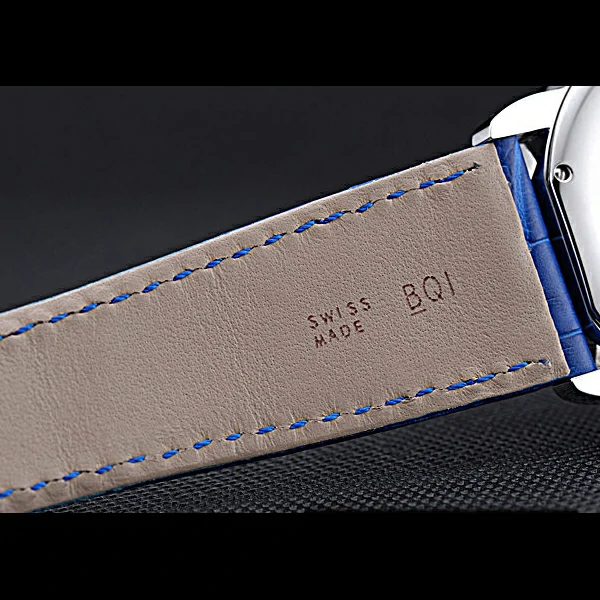 Cartier Ronde Solo Stainless Steel Diamond Case Blue Dial Roman Numerals new60094