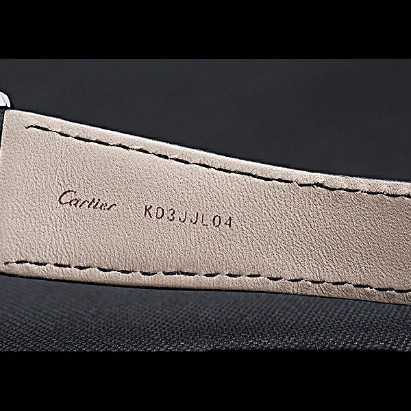 Cartier Ronde Louis Stainless Steel Diamond Case White Dial Roman and Diamond Numerals new60095