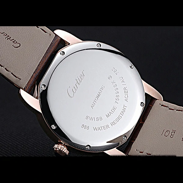 Cartier Ronde Solo Gold Case White Dial Roman Numerals new60098