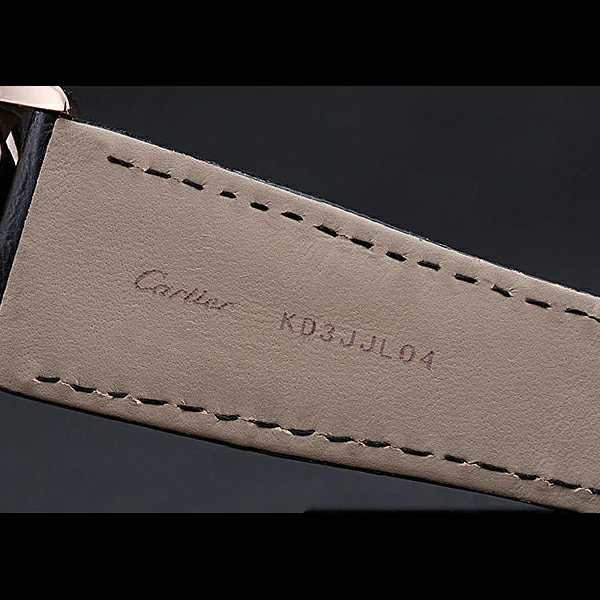 Cartier Ronde Solo Gold Case Black Dial Roman Numerals new60099