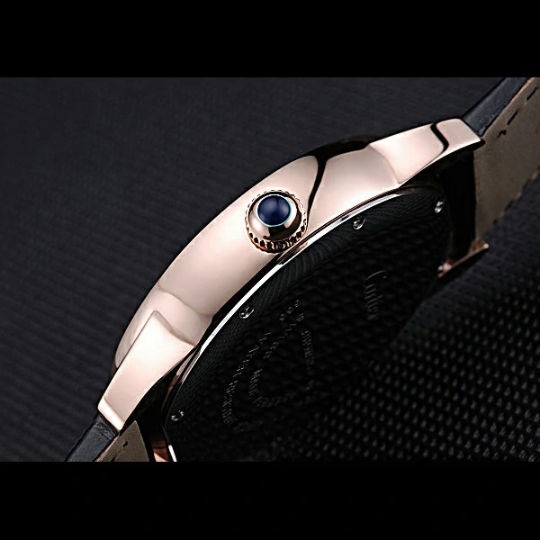 Cartier Ronde Solo Gold Case Black Dial Roman Numerals new60099