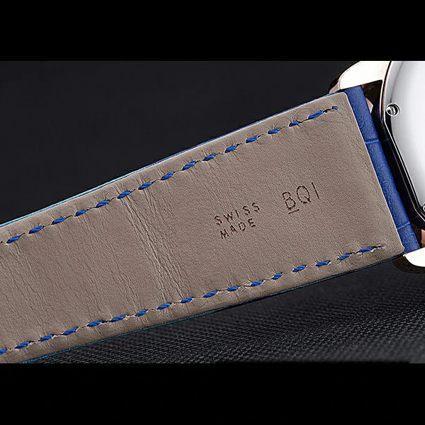 Cartier Ronde Solo Gold Case Blue Dial Roman Numerals new60100