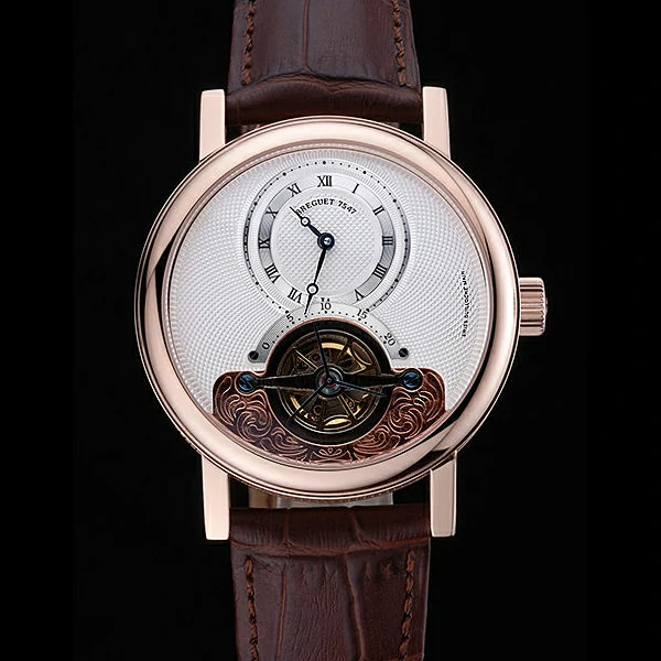 Breguet Classique Grande Complication Tourbillon Gold Case White Dial Brown Leather Strap new60106
