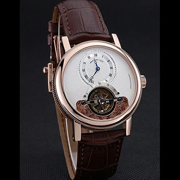 Breguet Classique Grande Complication Tourbillon Gold Case White Dial Brown Leather Strap new60106