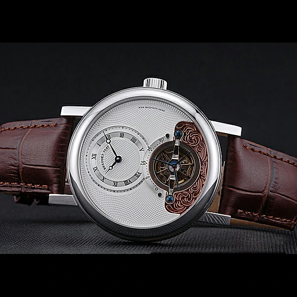 Breguet Classique Grande Complication Tourbillon Silver Case White Dial Brown Leather Strap new60107