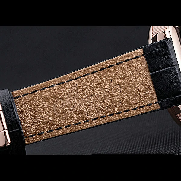 Breguet Classique Grande Complication Tourbillon Gold Case Black Dial Black Leather Strap new60108