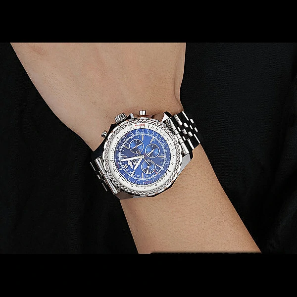 Breitling Bentley 6.75 Speed Blue Dial Stainless Steel Case And Bracelet new60111