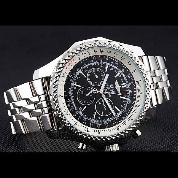 Breitling Bentley 6.75 Speed Black Dial Stainless Steel Case And Bracelet new60112