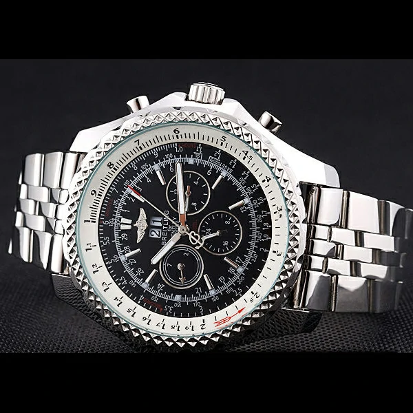 Breitling Bentley 6.75 Speed Black Dial Stainless Steel Case And Bracelet new60112