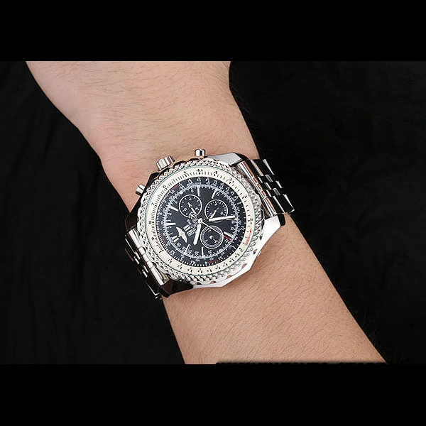Breitling Bentley 6.75 Speed Black Dial Stainless Steel Case And Bracelet new60112