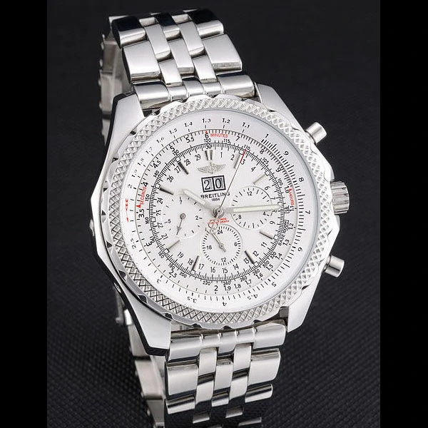 Breitling Bentley 6.75 Speed White Dial Stainless Steel Case And Bracelet new60113