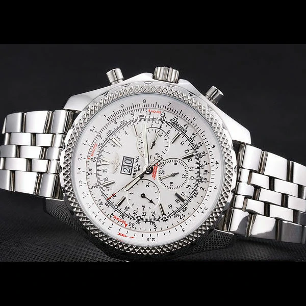 Breitling Bentley 6.75 Speed White Dial Stainless Steel Case And Bracelet new60113