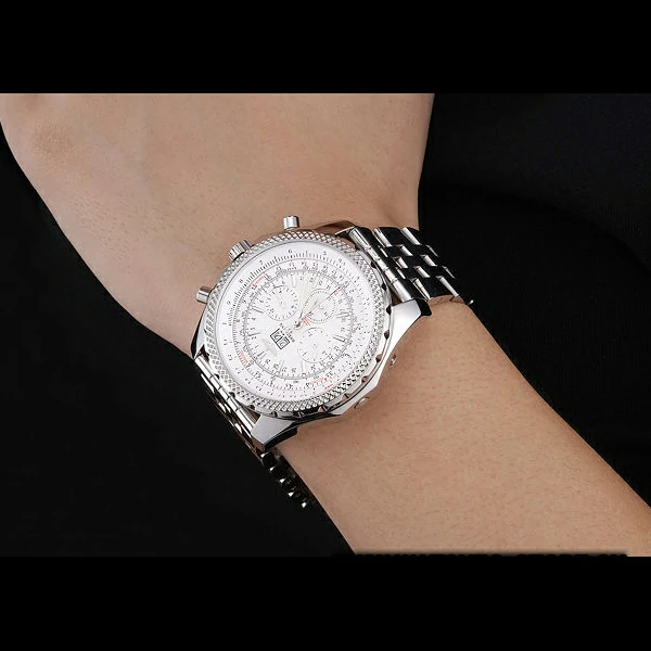 Breitling Bentley 6.75 Speed White Dial Stainless Steel Case And Bracelet new60113