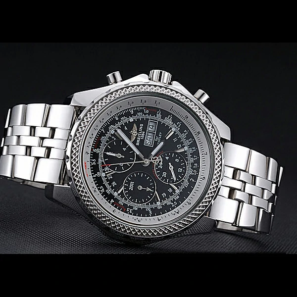 Breitling Bentley GT Racing Black Dial Stainless Steel Case And Bracelet new60114
