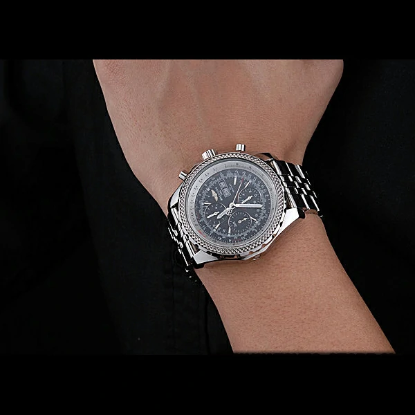 Breitling Bentley GT Racing Black Dial Stainless Steel Case And Bracelet new60114