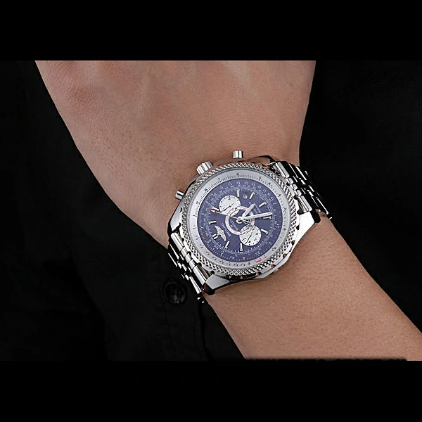 Breitling Bentley Supersports Blue Dial Stainless Steel Case And Bracelet new60118
