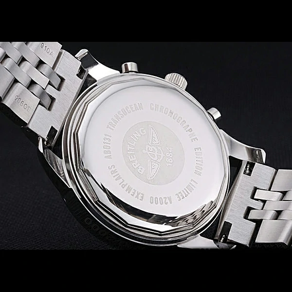 Breitling Transocean Chronograph White Dial Stainless Steel Case And Bracelet new60121
