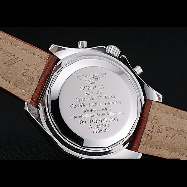 Breitling Bentley 6.75 Speed Bronze Dial Stainless Steel Case Brown Leather Bracelet new60123