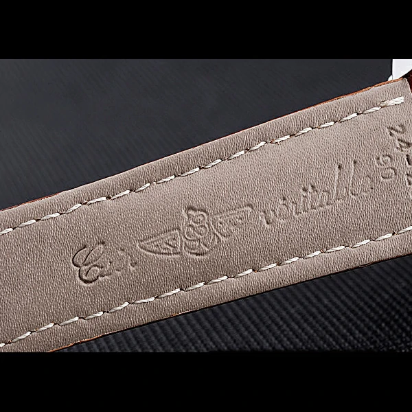 Breitling Bentley 6.75 Speed White Dial Stainless Steel Case Brown Leather Bracelet new60125