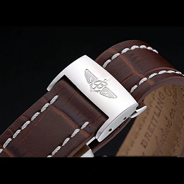 Breitling Bentley GT Racing White Dial Stainless Steel Case Brown Leather Bracelet new60126
