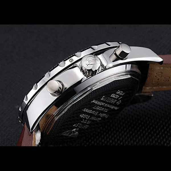 Breitling Bentley GT Racing White Dial Stainless Steel Case Brown Leather Bracelet new60126