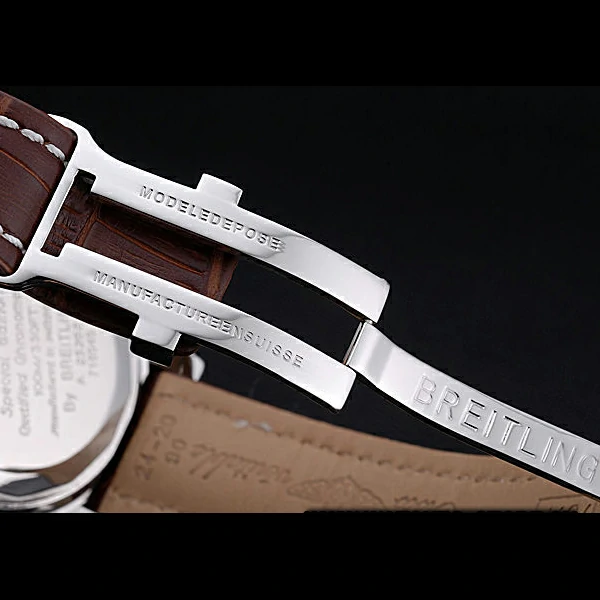 Breitling Bentley GT Racing White Dial Stainless Steel Case Brown Leather Bracelet new60126